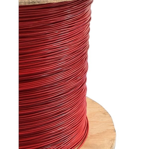 Laureola Industries 1/16" to 3/32" PVC Coated Red Color Galvanized Cable 7x7 Strand Aircraft Cable Wire Rope, 100 ft ZAG116332-77-GPR-100 - main